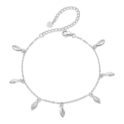 Autumn Leaf Charm Armband, 925 Sterling Silber Armband für Frauen von Teleye