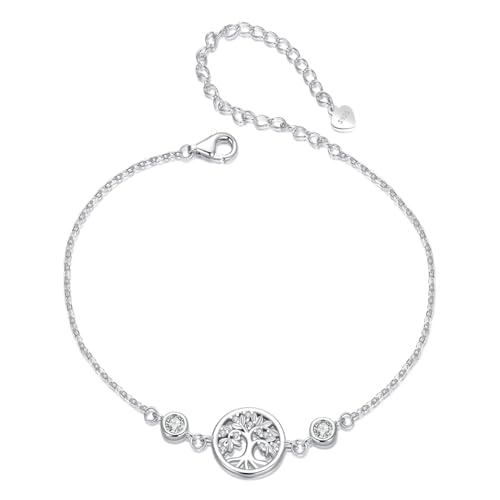 Baum des Lebens Symbol Armband, 925 Sterling Silber Armband für Frauen von Teleye