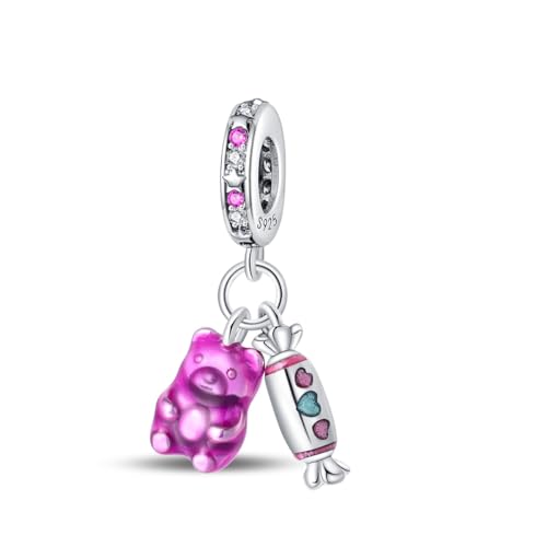 Bear Soft Candy Two - Piece Set Charm, Perlenarmband Charm, Fit für 3mm-4,5mm Armbänder von Teleye