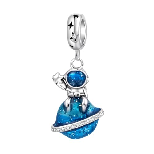 Blauer Astronaut Anhänger Charm, Charme für Armband, Kompatibel mit Pandora Armband Halskette Blauer Astronaut Anhänger Charm, Charme für Armband, Kompatibel mit Pandora Armband Halskette von Teleye