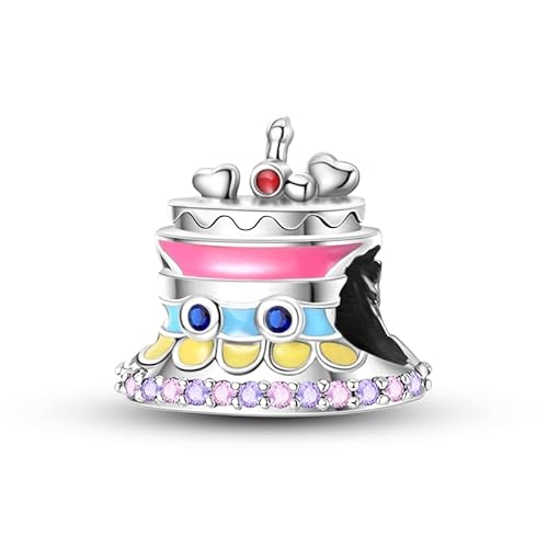 Cake String Bead Charm, Charme für Armband, Kompatibel mit Pandora Armband Halskette von Teleye