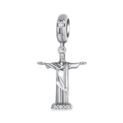 Christus der Erlöser Anhänger Charm 925 Sterling Silber Charm passt für Pandora Armband Halskette, SCC2875 Christus der Erlöser Anhänger Charm 925 Sterling Silber Charm passt für Pandora Armband Halskette, SCC2875 von Teleye