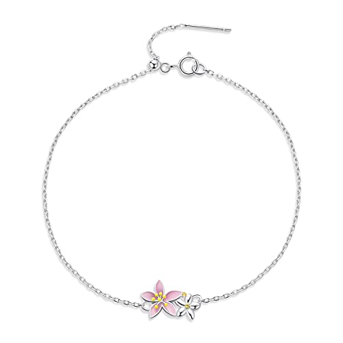 Elegantes Kirschblüten-Armband, 925 Sterling Silber Armband für Frauen von Teleye
