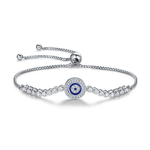 Evil Eye Armband, 925 Sterling Silber Armband für Frauen von Teleye