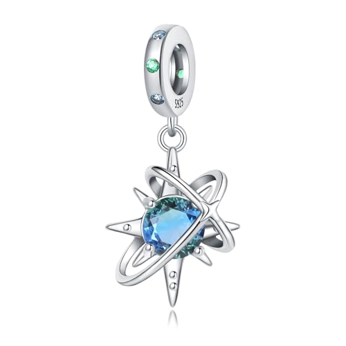 Farbe - wechselnde acht - spitzen Stern Anhänger Charm, 925 Sterling Silber Charm Armband Zubehör, kompatibel mit Pandora Armband Halskette Farbe - wechselnde acht - spitzen Stern Anhänger Charm, 925 Sterling Silber Charm Armband Zubehör, kompatibel mit Pandora Armband Halskette von Teleye