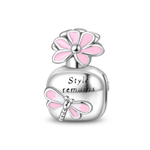 Floral Parfüm Flasche Perle Charme, Charme für Armband, kompatibel mit Pandora Armband Halskette von Teleye