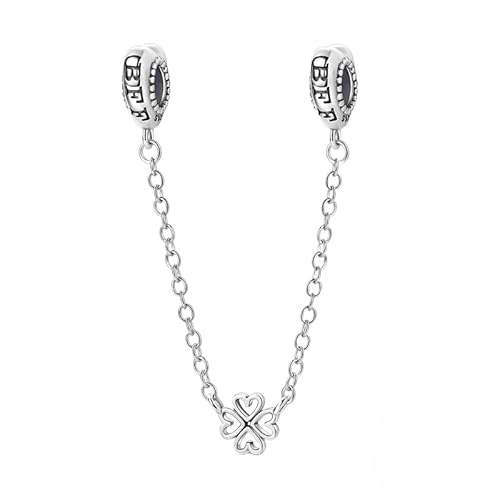 Forever Friends Sicherheitskette, 925 Sterling Silber Charm Armband Zubehör, Kompatibel mit Pandora Armband Halskette, Geschenk für Frauen Forever Friends Sicherheitskette, 925 Sterling Silber Charm Armband Zubehör, Kompatibel mit Pandora Armband Halskette, Geschenk für Frauen von Teleye