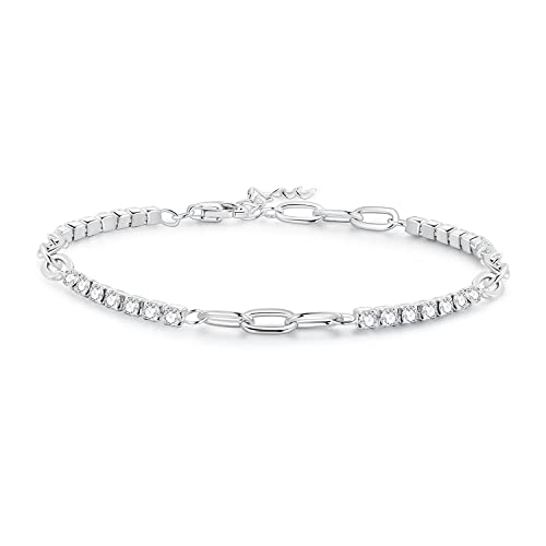 Glitzerndes Mosaik-Armband, 925 Sterling Silber Armband für Frauen von Teleye