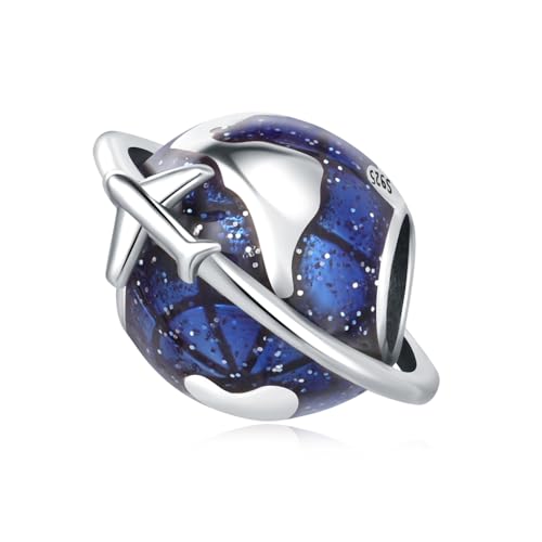 Global Travel Beads Charm, 925 Sterling Silber Charm Armband Zubehör, kompatibel mit Pandora Armband Halskette, Geschenk für Frauen Global Travel Beads Charm, 925 Sterling Silber Charm Armband Zubehör, kompatibel mit Pandora Armband Halskette, Geschenk für Frauen von Teleye