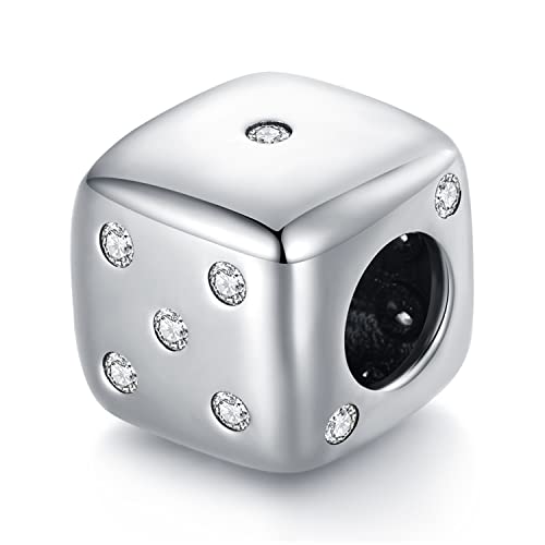 Glückswürfel Bead Charm 925 Sterling Silber Charm passt für Pandora Armband Halskette Glückswürfel Bead Charm 925 Sterling Silber Charm passt für Pandora Armband Halskette von Teleye
