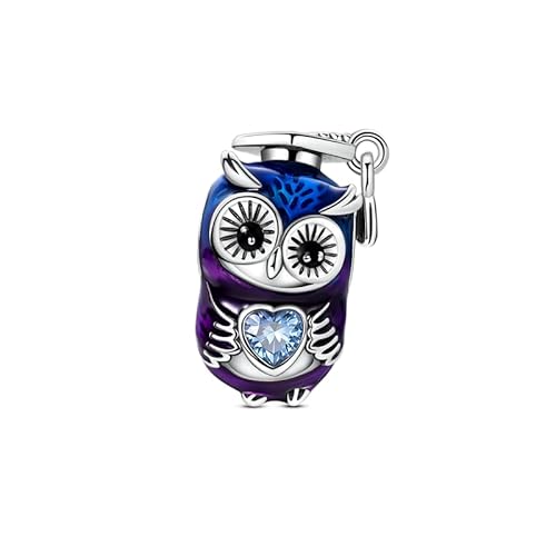 Graduation Cap Eule umarmen Herz Charme Armband Charme, Charme für Armband, kompatibel mit Pandora Armband Halskette Graduation Cap Eule umarmen Herz Charme Armband Charme, Charme für Armband, kompatibel mit Pandora Armband Halskette von Teleye