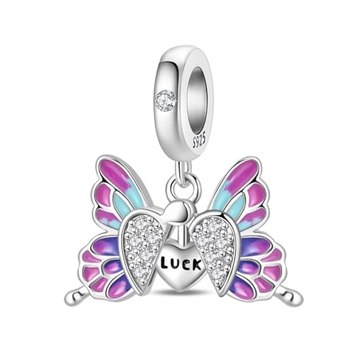 Herz Öffnung Schmetterling Charme, Charme für Armband, kompatibel mit Pandora Armband Halskette Herz Öffnung Schmetterling Charme, Charme für Armband, kompatibel mit Pandora Armband Halskette von Teleye
