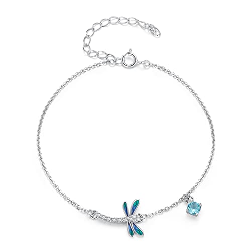 Libelle Charm Armband, 925 Sterling Silber Armband für Frauen von Teleye