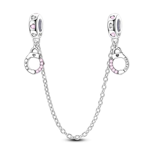 Manschette-Stil Sicherheitskette Charme, Charme für Armband, kompatibel mit Pandora Armband Halskette von Teleye
