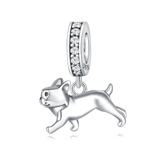 Mops Charm, 925 Sterling Silber Charm Armband Zubehör, Kompatibel mit Pandora Armband Halskette, Geschenk für Frauen Mops Charm, 925 Sterling Silber Charm Armband Zubehör, Kompatibel mit Pandora Armband Halskette, Geschenk für Frauen von Teleye