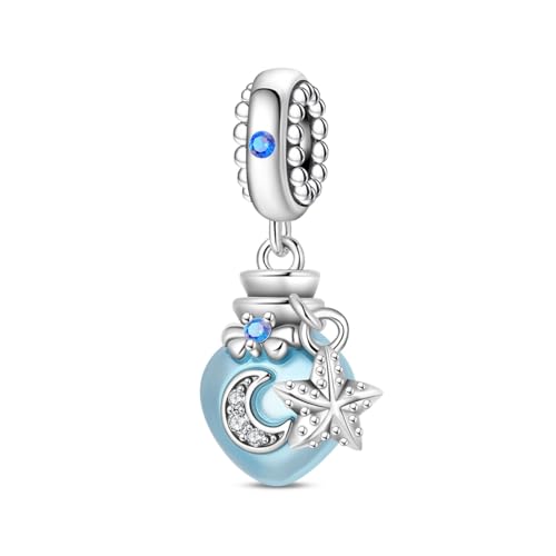 Ocean Message in a Bottle Anhänger Charm, Charme für Armband, Kompatibel mit Pandora Armband Halskette von Teleye
