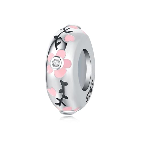 Pink Spring - Themed Isolation Bead Charm, Perlenarmband Charm, Fit für 3mm-4,5mm Armbänder von Teleye