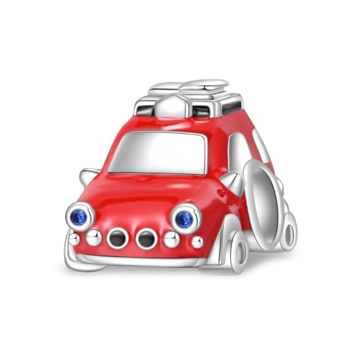 Red Travel Vehicle Charm, Perlenarmband Charm, Fit für 3mm-4,5mm Armbänder von Teleye