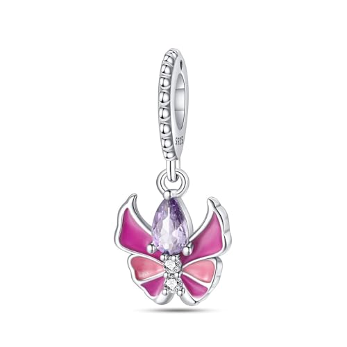 Ribbon Butterfly Charm, 925 Sterling Silber Charm Armband Zubehör, Kompatibel mit Pandora Armband Halskette, Geschenk für Frauen Ribbon Butterfly Charm, 925 Sterling Silber Charm Armband Zubehör, Kompatibel mit Pandora Armband Halskette, Geschenk für Frauen von Teleye