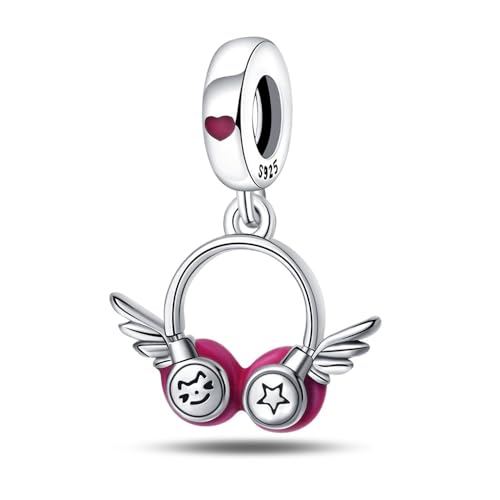 Romantische Kopfhörer String Bead Charm, Charme für Armband, Kompatibel mit Pandora Armband Halskette Romantische Kopfhörer String Bead Charm, Charme für Armband, Kompatibel mit Pandora Armband Halskette von Teleye