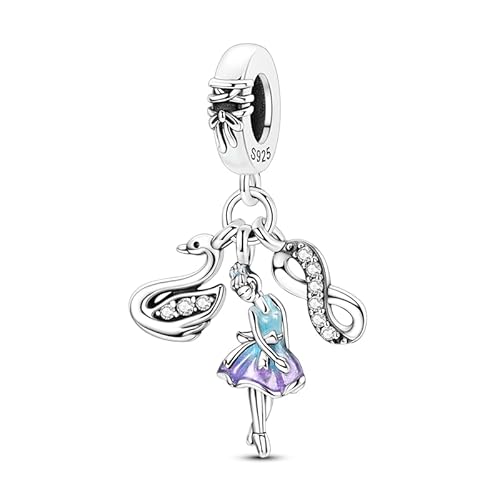 Schwan Ballerina Infinity Charm, Charme für Armband, Kompatibel mit Pandora Armband Halskette Schwan Ballerina Infinity Charm, Charme für Armband, Kompatibel mit Pandora Armband Halskette von Teleye