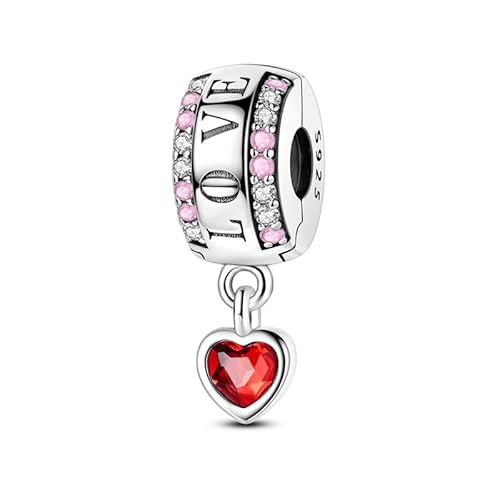Sparkling Love Charm, Charme für Armband, Kompatibel mit Pandora Armband Halskette von Teleye