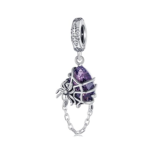 Spinnen-Anhänger-Charm aus 925er-Sterlingsilber, passend für Pandora-Armband-Halskette, BSC913 von Teleye