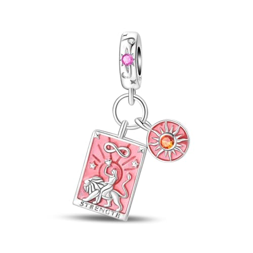 Stärke Upright Tarot Charm, Charme für Armband, kompatibel mit Pandora Armband Halskette von Teleye