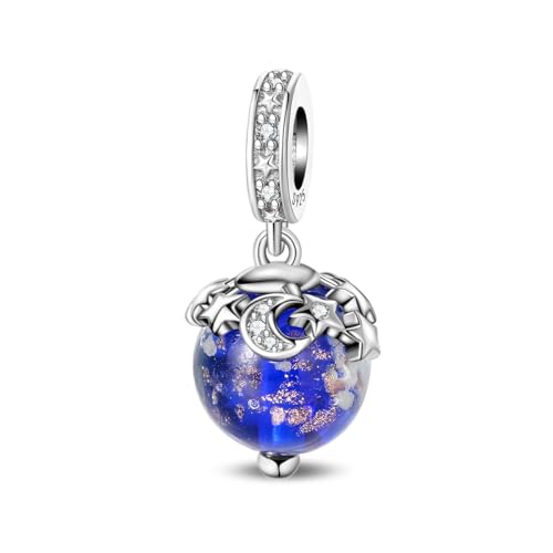 Starry Night Glowing Anhänger Charm, Charme für Armband, kompatibel mit Pandora Armband Halskette Starry Night Glowing Anhänger Charm, Charme für Armband, kompatibel mit Pandora Armband Halskette von Teleye
