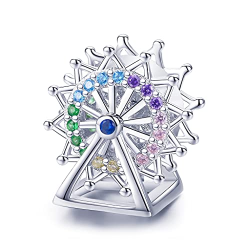 Teleye Armband Charm Bead Riesenrad DIY Charm 925 Sterling Silber passt Pandora Armband Halskette, European Charms Bracelet von Teleye