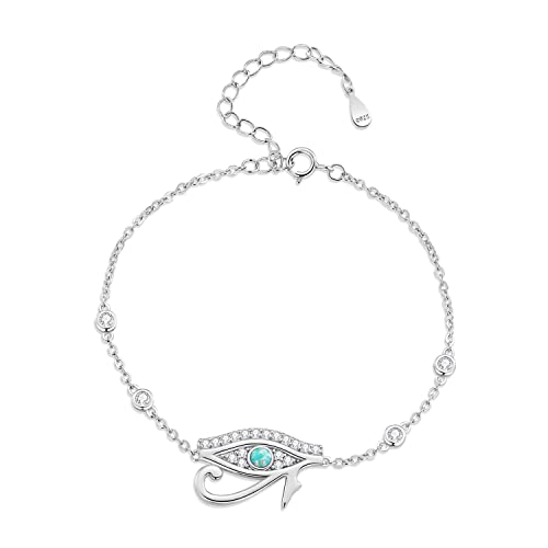 Teleye Auge des Horus Armband 925 Sterling Silber Armband für Frauen, BSB114 von Teleye