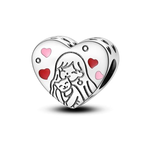 Teleye Dame und Katze String Bead Charm, Perlenarmband Charm, Fit für 3mm-4,5mm Armbänder Teleye Dame und Katze String Bead Charm, Perlenarmband Charm, Fit für 3mm-4,5mm Armbänder von Teleye
