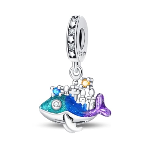 Teleye Dream Castle Anhänger Charm, Perlenarmband Charm, Fit für 3mm-4,5mm Armbänder von Teleye