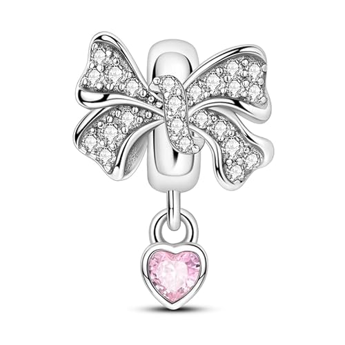 Teleye Gorgeous Bow Positioning Bead Charm, Perlenarmband Charm, Fit für 3mm-4,5mm Armbänder von Teleye