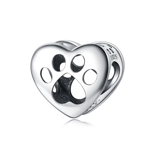 Teleye Hollow Paw String Bead Charm, Perlenarmband Charm, Fit für 3mm-4,5mm Armbänder von Teleye