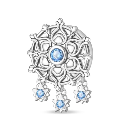 Teleye Ice Flower Charm, Perlenarmband Charm, passend für 3mm-4,5mm Armbänder von Teleye