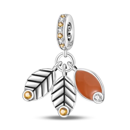 Teleye Kaffeebohnen-Anhänger Charm, Perlenarmband Charm, passend für 3mm-4,5mm Armbänder von Teleye