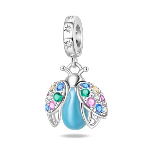 Teleye Leuchtender und farbwechselnder Glühwürmchen-Anhänger, Perlenarmband-Charme, passend für 3mm-4,5mm Armbänder von Teleye