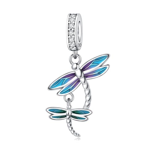 Teleye Libelle Anhänger Charm, Perlenarmband Charm, Fit für 3mm-4,5mm Armbänder von Teleye