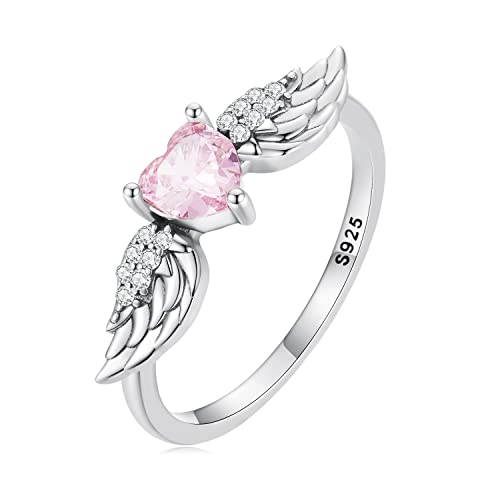 Teleye Love & Wing Ring 925 Sterling Silber Verlobungsring Verlobungsring für Damen (8) von Teleye