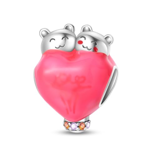 Teleye Mutual - Annäherung Perlen Charme, Perlenarmband Charme, Fit für 3mm-4,5mm Armbänder von Teleye