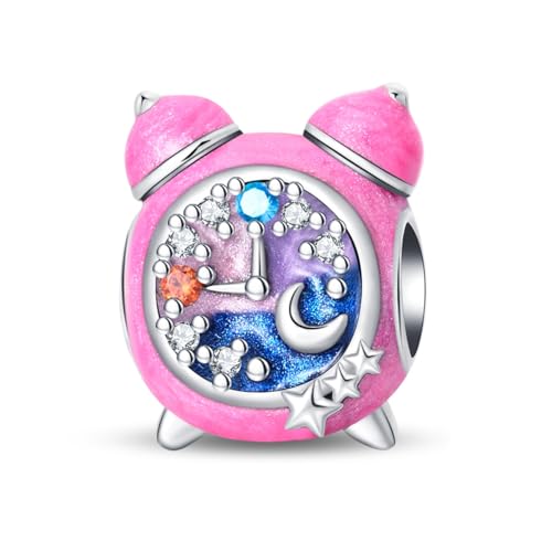 Teleye Pink Dreamy Bell Beads Charm, Perlenarmband Charm, passend für 3mm-4,5mm Armbänder von Teleye