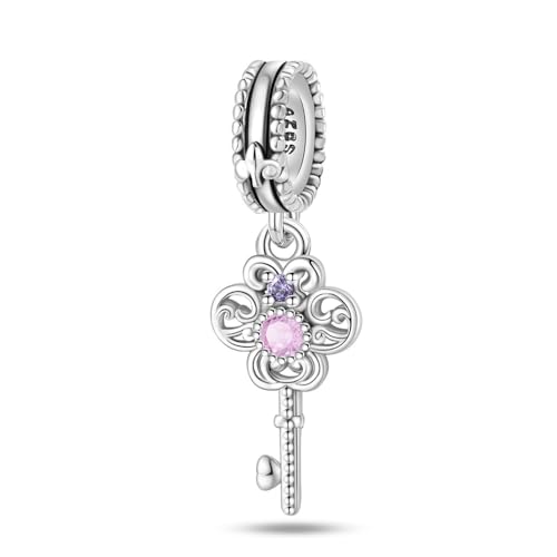 Teleye Schlüsselanhänger Charm, Perlenarmband Charm, Fit für 3mm-4,5mm Armbänder von Teleye