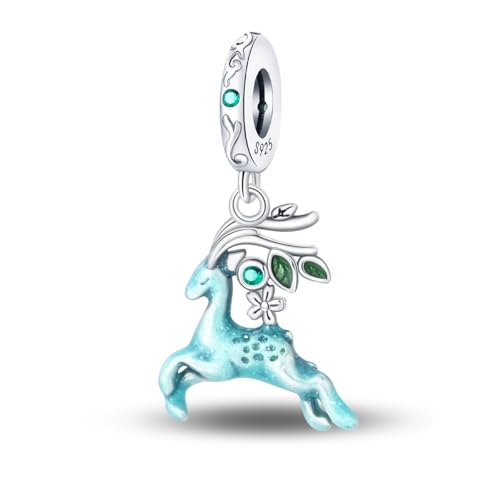 Teleye Self - Healing Deer Anhänger Charm, Perlenarmband Charm, Fit für 3mm-4,5mm Armbänder von Teleye