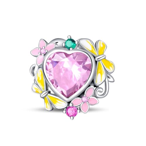Teleye Sweet Garden Love Beads Charm, Perlenarmband Charm, passend für 3mm-4,5mm Armbänder von Teleye