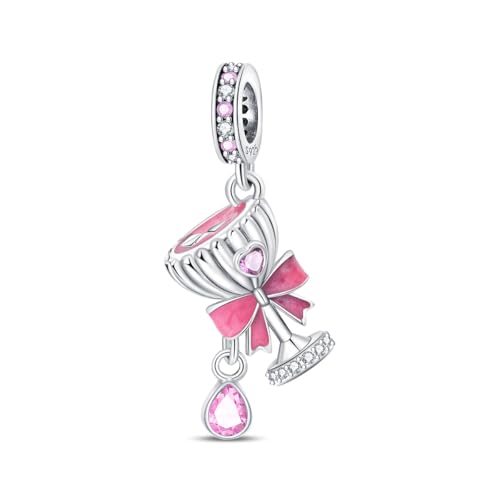Teleye Sweet Glass Anhänger Charm, Perlenarmband Charm, Fit für 3mm-4,5mm Armbänder von Teleye