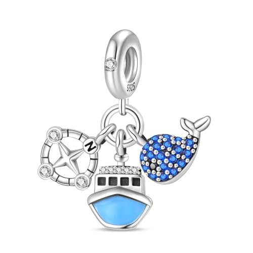 Teleye Wal Dreiteiliges Set Anhänger Charm, Perlenarmband Charm, passend für 3mm-4,5mm Armbänder von Teleye