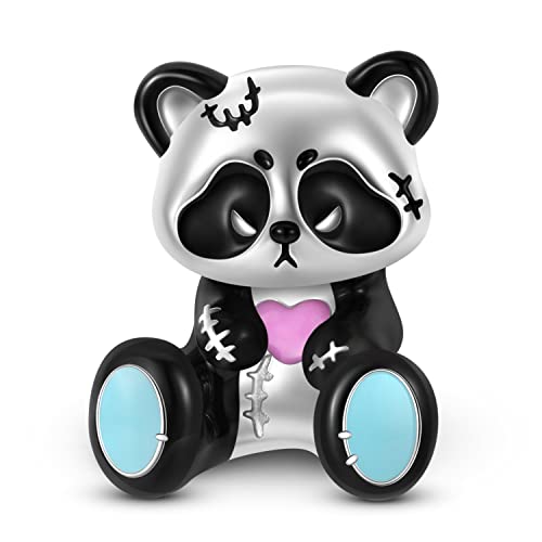 Trauriger Panda-Charm aus 925er-Sterlingsilber, passend für Pandora-Armband-Halskette, PC1613 von Teleye