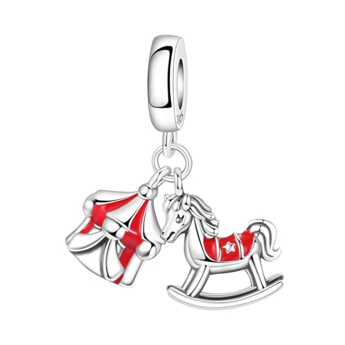 Vergnügungspark Karussell Anhänger Charm, Charme für Armband, Kompatibel mit Pandora Armband Halskette von Teleye
