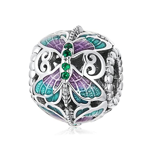 Vintage Libelle Charm 925 Sterling Silber Charm passt für Pandora Armband Halskette von Teleye